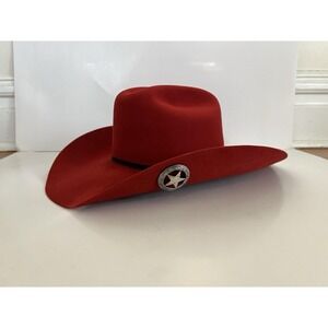 Vintage Morris West Levine Hat 4X Beaver Red Felt Cowboy Hat Size 7 1/4 XXXX